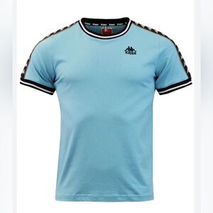 KAPPA Endo Men's Retro 70s Indie Stripe Neck Tape Sleeve T-Shirt XL